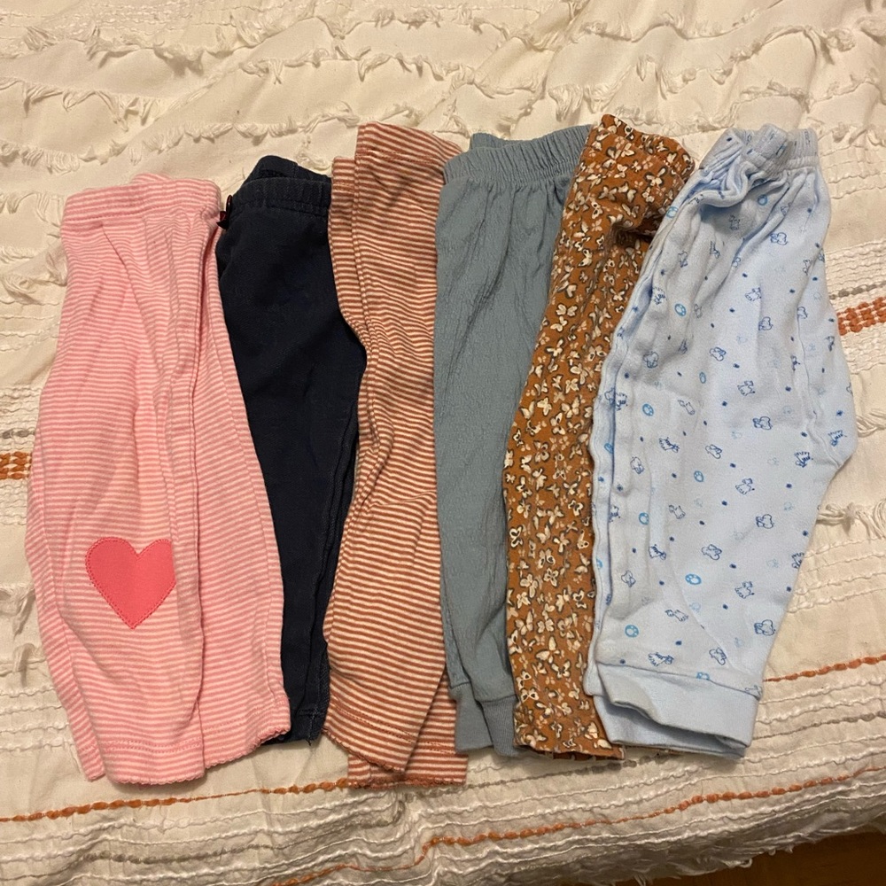 6-9 month baby girl tops and bottoms lot